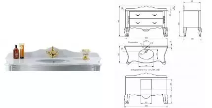 Мебельная столешница «Migliore» Virginia 135 натуральный мрамор Bianco Cristallino
