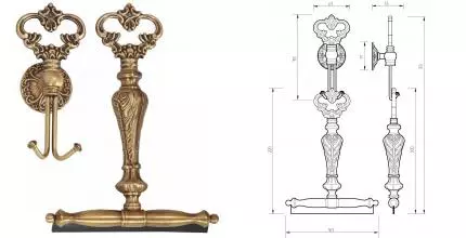 Водосгон «Migliore» Elisabetta 17017 на стену бронза