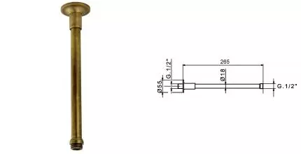 Кронштейн для верхнего душа «Migliore» Ricambi Vertical 19905 26,5 бронза Кронштейн для верхнего душа «Migliore» Ricambi Vertical 19905 26,5 бронза