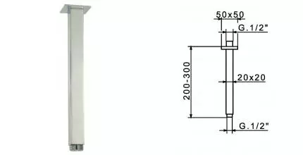 Кронштейн для верхнего душа «Migliore» Ricambi Quadro19920 20 хром Кронштейн для верхнего душа «Migliore» Ricambi Quadro19920 20 хром