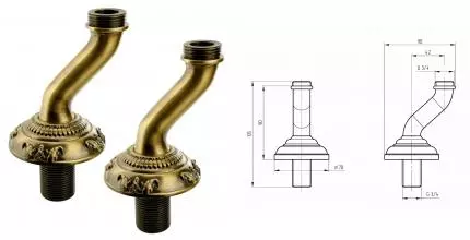 Комплект переходников «Migliore» Cristalia 18570 бронза Комплект переходников «Migliore» Cristalia 18570 бронза