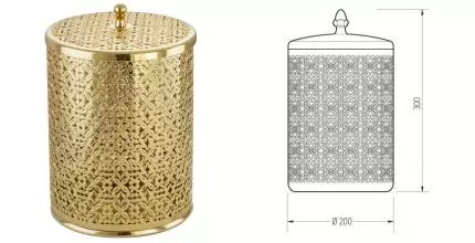 Мусорное ведро «Migliore» Complementi 24255 5 л золото