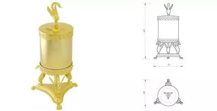 Мусорное ведро «Migliore» Luxor 26154 5 л золото