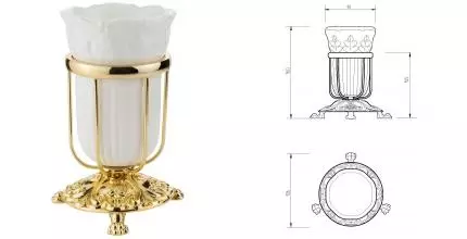 Стакан для зубных щёток «Migliore» Elisabetta 17053 на стол золото Стакан для зубных щёток «Migliore» Elisabetta 17053 на стол золото