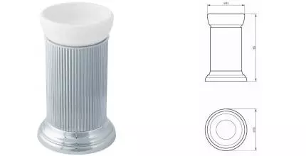 Стакан для зубных щёток «Migliore» Fortuna 31053 на стол хром