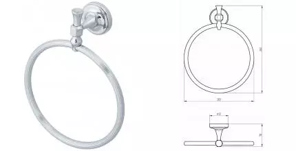 Полотенцедержатель «Migliore» Fortuna 27686 на стену хром