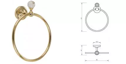 Полотенцедержатель «Migliore» Amerida 16599 на стену золото