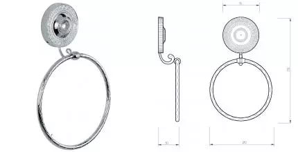 Полотенцедержатель «Migliore» Montecarlo 31570 на стену хром