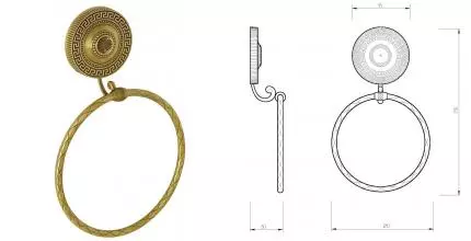 Полотенцедержатель «Migliore» Montecarlo 31571 на стену бронза