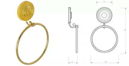 Полотенцедержатель «Migliore» Montecarlo 31572 на стену золото