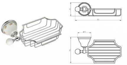 Мыльница «Migliore» Provance 17674 на стену хром