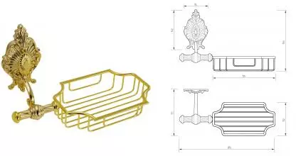 Мыльница «Migliore» Elisabetta 17076 на стену золото Мыльница «Migliore» Elisabetta 17076 на стену золото