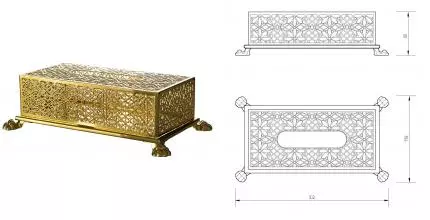 Диспенсер для салфеток «Migliore» Elisabetta 17068 на стол золото Диспенсер для салфеток «Migliore» Elisabetta 17068 на стол золото