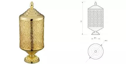 Контейнер для ватных дисков «Migliore» Luxor 26160 на стол золото