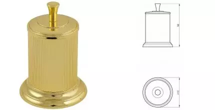 Контейнер для ватных дисков «Migliore» Fortuna 28339 на стол золото