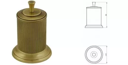 Контейнер для ватных дисков «Migliore» Fortuna 28338 на стол бронза