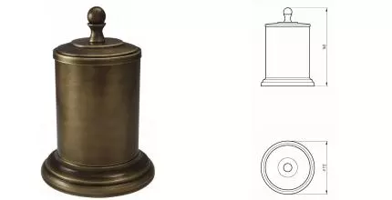 Контейнер для ватных дисков «Migliore» Mirella 17160 на стол бронза