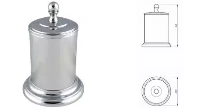 Контейнер для ватных дисков «Migliore» Mirella 17229 на стол хром