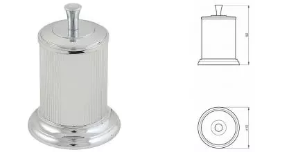 Контейнер для ватных дисков «Migliore» Fortuna 28337 на стол хром