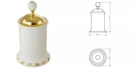 Контейнер для ватных дисков «Migliore» Provance 17685 на стол золото