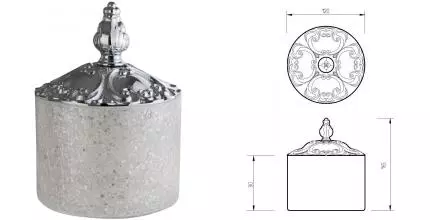 Контейнер для ватных дисков «Migliore» Elisabetta 17022 на стол хром Контейнер для ватных дисков «Migliore» Elisabetta 17022 на стол хром