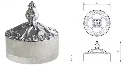 Контейнер для ватных дисков «Migliore» Elisabetta 17023 на стол хром Контейнер для ватных дисков «Migliore» Elisabetta 17023 на стол хром
