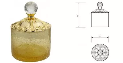 Контейнер для ватных дисков «Migliore» Cristalia 16824 на стол золото