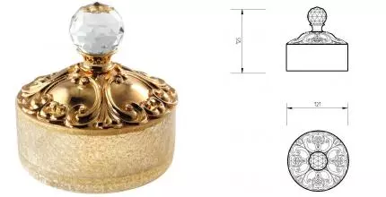 Контейнер для ватных дисков «Migliore» Cristalia 16825 на стол золото