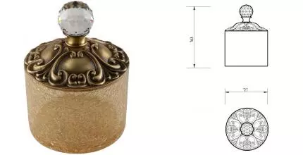 Контейнер для ватных дисков «Migliore» Cristalia 16760 на стол бронза Контейнер для ватных дисков «Migliore» Cristalia 16760 на стол бронза