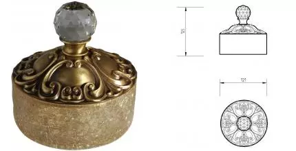 Контейнер для ватных дисков «Migliore» Cristalia 16761 на стол бронза Контейнер для ватных дисков «Migliore» Cristalia 16761 на стол бронза