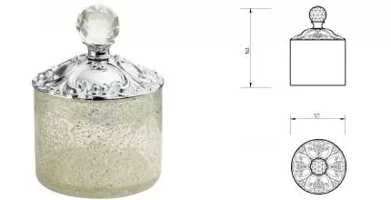 Контейнер для ватных дисков «Migliore» Cristalia 16792 на стол хром Контейнер для ватных дисков «Migliore» Cristalia 16792 на стол хром