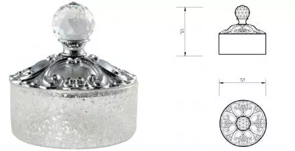 Контейнер для ватных дисков «Migliore» Cristalia 16793 на стол хром Контейнер для ватных дисков «Migliore» Cristalia 16793 на стол хром