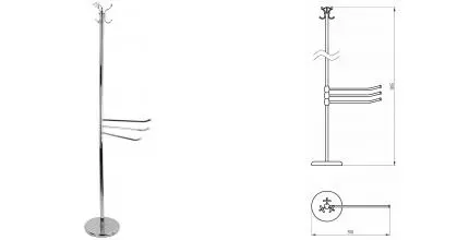 Стойка с аксессуарами «Migliore» Mirella 17261 напольная хром