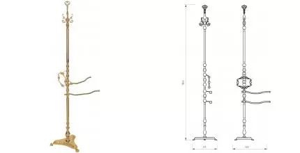 Стойка с аксессуарами «Migliore» Elisabetta 17080 напольная золото Стойка с аксессуарами «Migliore» Elisabetta 17080 напольная золото
