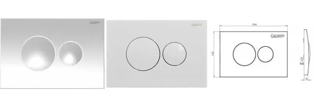 Кнопка смыва «Loranto» 7310 пластик белая глянцевая