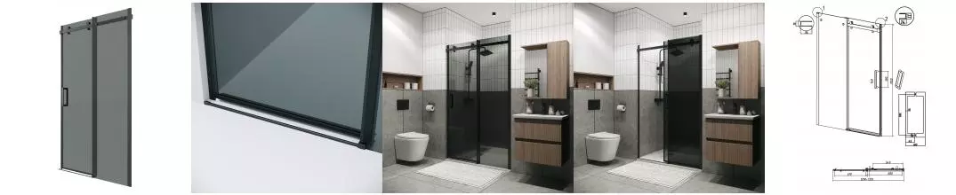 Душевая дверь «Grossman» Classic 100.K33.04.130.21.10 130/195 тонированная/чёрная матовая без поддона Душевая дверь «Grossman» Classic 100.K33.04.130.21.10 130/195 тонированная/чёрная матовая без поддона