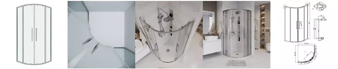 Душевой угол-ограждение «Grossman» Cosmo 301.K33.02.9090.10.00 90/90 прозрачный/хром без поддона