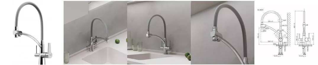 Смеситель для кухни с подключением к фильтру «Sancos» Eri SC4001CH хром Смеситель для кухни с подключением к фильтру «Sancos» Eri SC4001CH хром