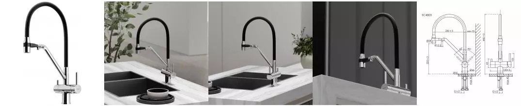 Смеситель для кухни с подключением к фильтру «Sancos» Dora SC4003CH хром Смеситель для кухни с подключением к фильтру «Sancos» Dora SC4003CH хром