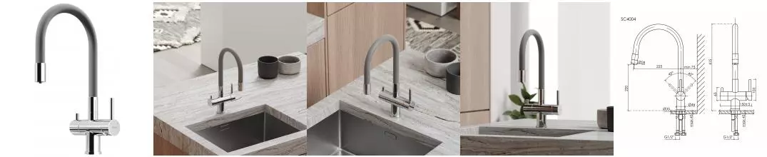 Смеситель для кухни с подключением к фильтру «Sancos» Lucia SC4004CH хром Смеситель для кухни с подключением к фильтру «Sancos» Lucia SC4004CH хром