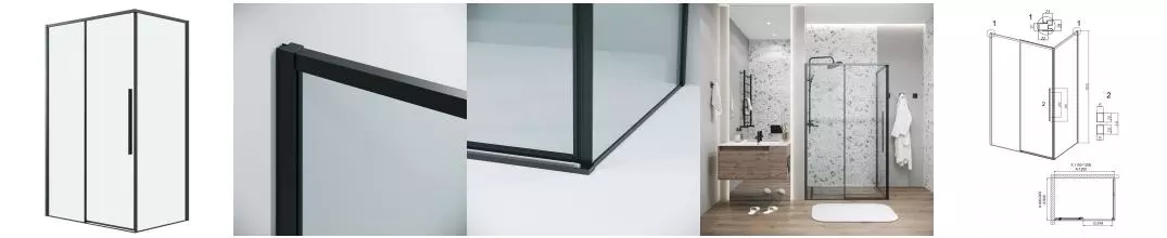 Душевой угол-ограждение «Grossman» Galaxy 120.K33.01.1290.21.00 120/90 прозрачный/чёрный матовый без поддона универсальный Душевой угол-ограждение «Grossman» Galaxy 120.K33.01.1290.21.00 120/90 прозрачный/чёрный матовый без поддона универсальный