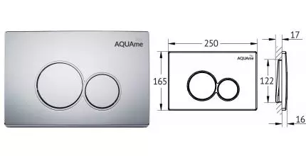 Кнопка смыва «AQUAme» AQM4101CR пластик хром