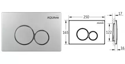 Кнопка смыва «AQUAme» AQM4101S пластик сатин