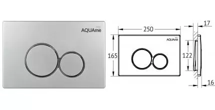 Кнопка смыва «AQUAme» AQM4101S пластик сатин Кнопка смыва «AQUAme» AQM4101S пластик сатин