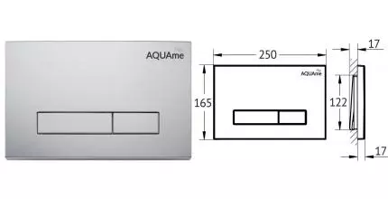 Кнопка смыва «AQUAme» AQM4103CR пластик хром
