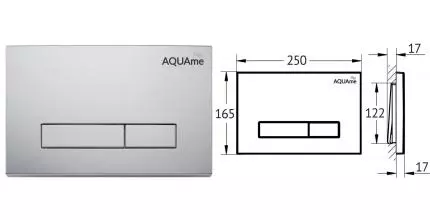 Кнопка смыва «AQUAme» AQM4103CR пластик хром Кнопка смыва «AQUAme» AQM4103CR пластик хром