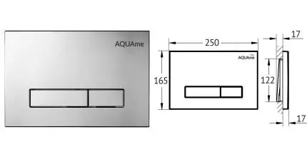 Кнопка смыва «AQUAme» AQM4103S пластик сатин