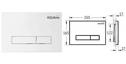 Кнопка смыва «AQUAme» AQM4103W пластик белая