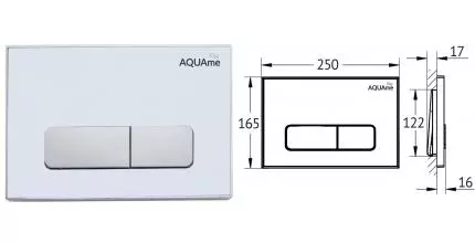 Кнопка смыва «AQUAme» AQM4104W акрил белая/хром глянцевый Кнопка смыва «AQUAme» AQM4104W акрил белая/хром глянцевый