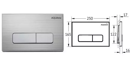 Кнопка смыва «AQUAme» AQM4105CR металл хром